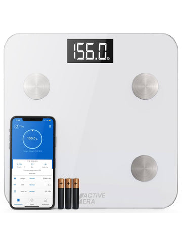 Active Era® Smart Body Fat Scale – Bluetooth Digital Bathroom Scale with 15 Health Metrics, BMI & Visceral Fat Tracking + Free App
