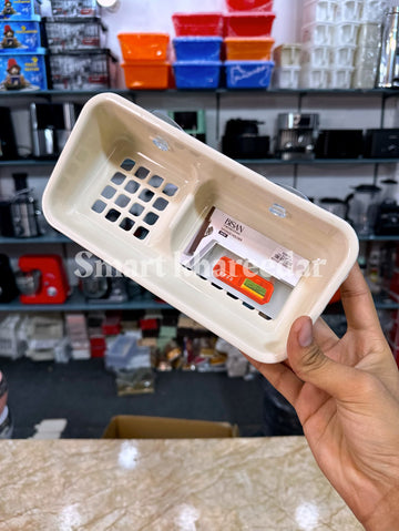 Double Compartment Sticky Soap Holder | Wall Mount Bathroom Organizer