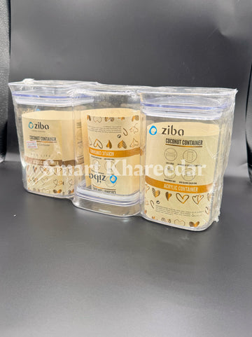 1kg Ziba Crystal Acrylic Jar with Acrylic Airtight Lid