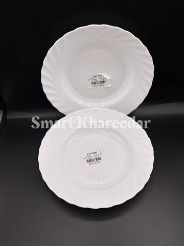 Marble Stone Soup Plate Round - Paras Opal Salan Plate