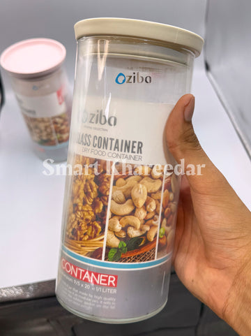 Ziba Glass Jar Airtight Lid - 1.5kg