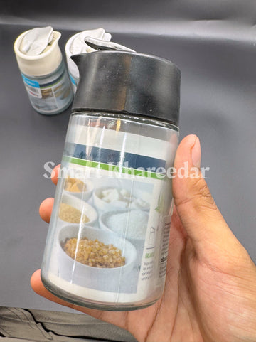 Ziba Glass 300ml Sugar pot with Button Opening