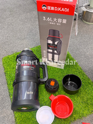 3.6L Long Stainless Steel Flask Thermos - 36 Hours Hot & Cool Guarantee