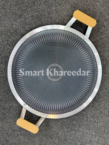 Honeycomb LaserCut 38cm Tawa with Wooden Handles