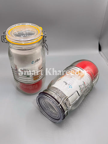 Ziba 2kg Glass Bavaria Latch Jar - Steel Lock