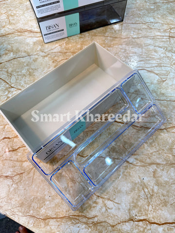 Bisan Premium Tissue Box with Acrylic Cover | Tabletop Organizer