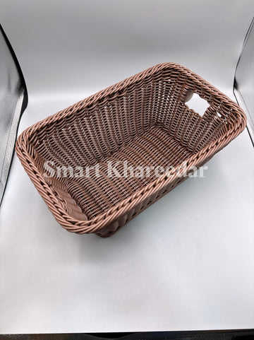 Ziba Hand Woven Deep Weave Basket - Cane Basket - 31x21x16cm