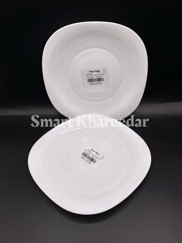 Marble Stone Quarter Plate - White Square Small Plate