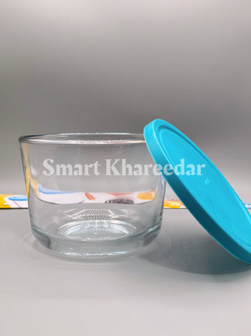 Kaveh Tempered Glass Bowl with Silicone Lid - Round Large | 1kg