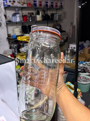 Ziba 3kg Glass Bavaria Latch Jar - Steel Lock