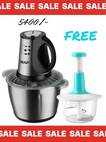 RAF 3L Electric Meat CHOPPER R.7032 + 🥩FREE Hand Chopper 2L 🆓