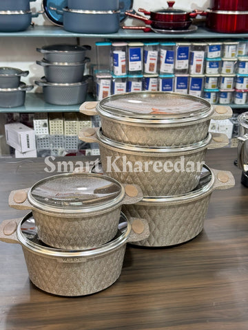 10pc WJS Granite Die Cast Cookware Set