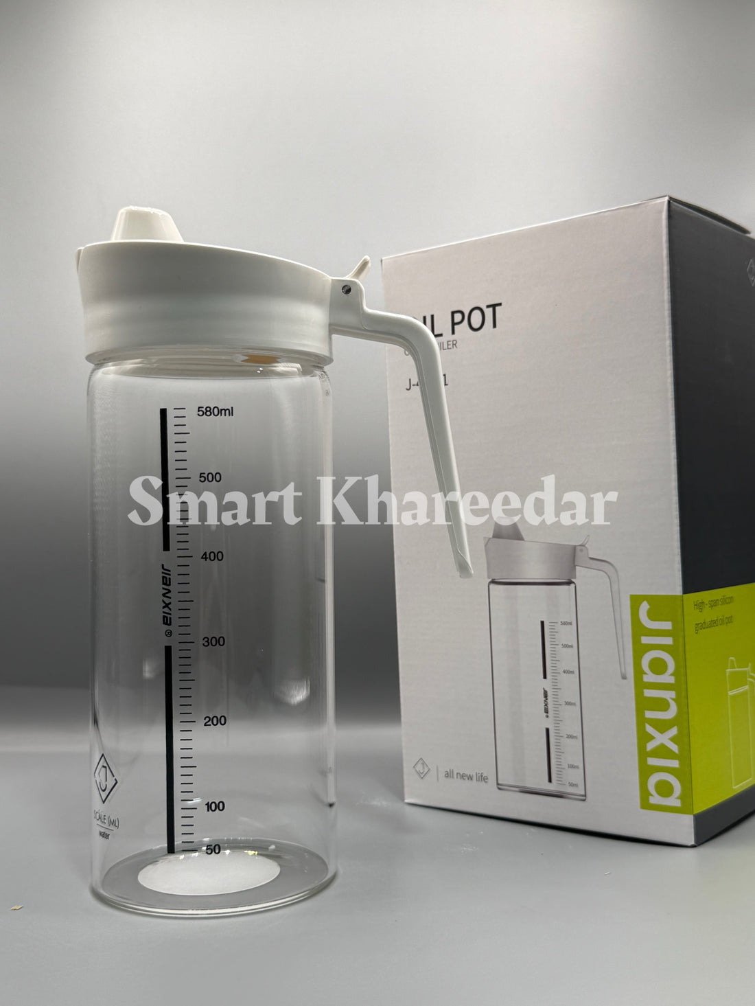 JIANXIA 600ml Glass Oil Pot - Oil Jug Dispenser