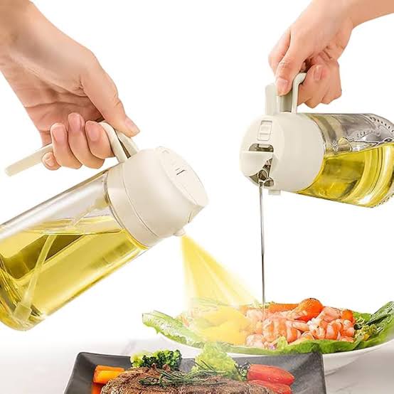 Plastic Oil Sprayers, 2 In 1 Olive Oil Dispenser And Oil Sprayer For Kitchen, For Home, 500 ML