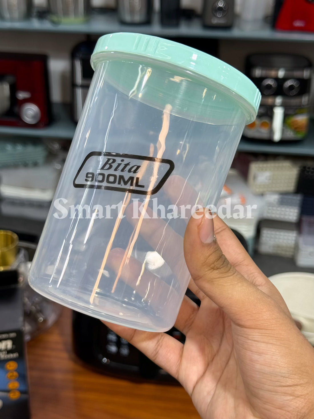 Bita 900ml Unbreakable Shinny Plastic Jar | Airtight Lid