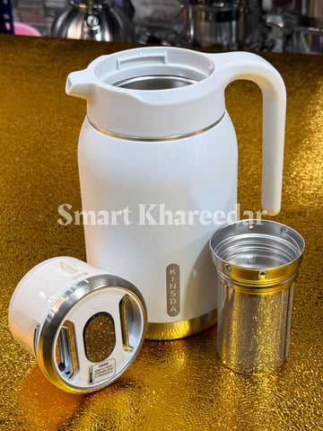 KINSDA temperature FLASK | 2.0 Stainless Steel Thermos | Double Insulation with Strainer