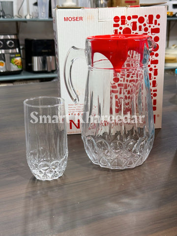 Noritazeh Glass Water Set - 6 Glass With 2L Jug