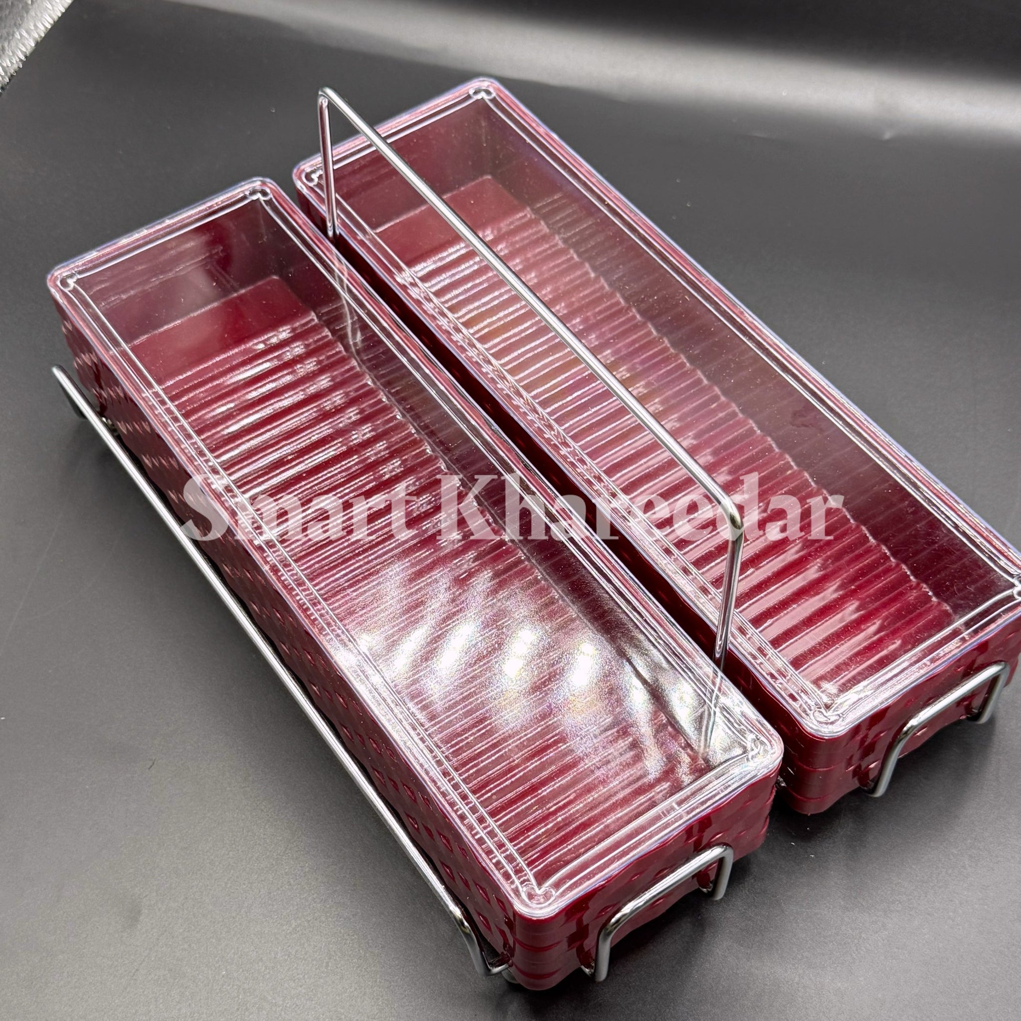 Bisan Twin Tabletop Dual Spoon Cutlery Holder with Stainless Steel Stand | Cutlery Organiser