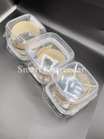 1/2kg Ziba Crystal Acrylic Jar with Acrylic Airtight Lid