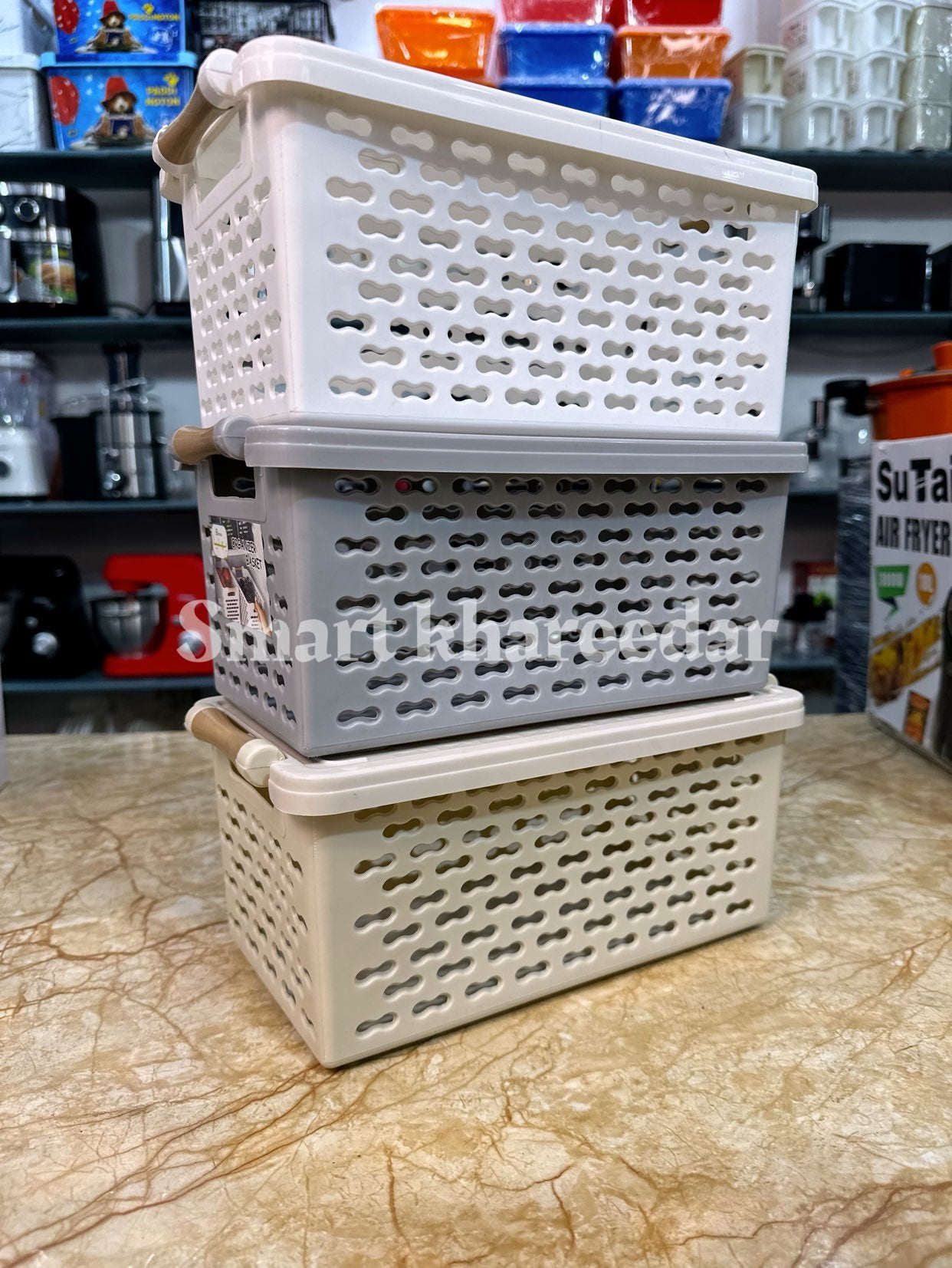 4kg Double Handle Basket with Lid [Medium]