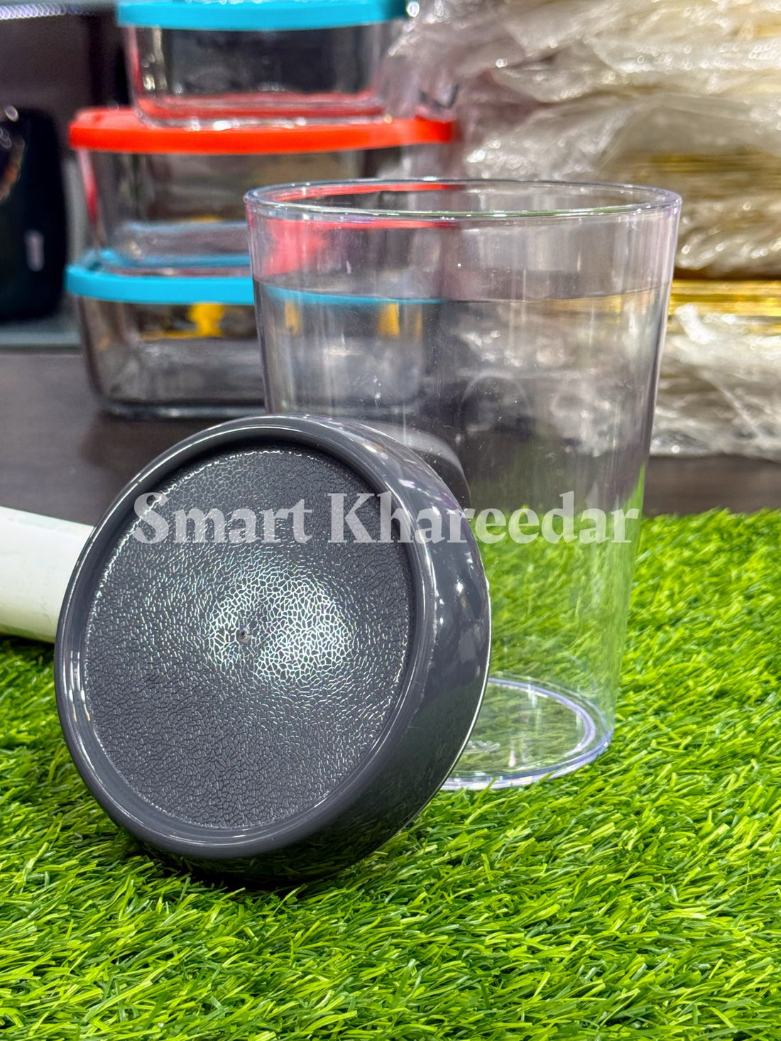 Delsa 1L Airtight Round Acrylic Jar - Irani made