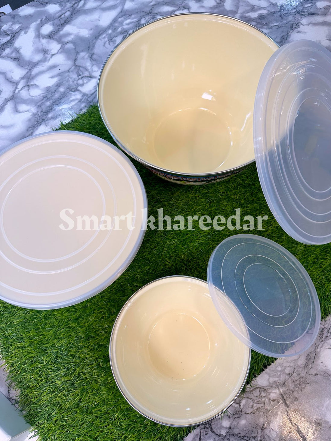 3pc Enamel Airtight Bowl Set