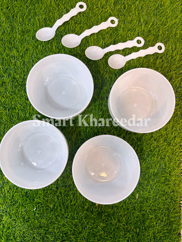 4pc Feeding Bowls with Spoon - Fruit Chaat Bowls