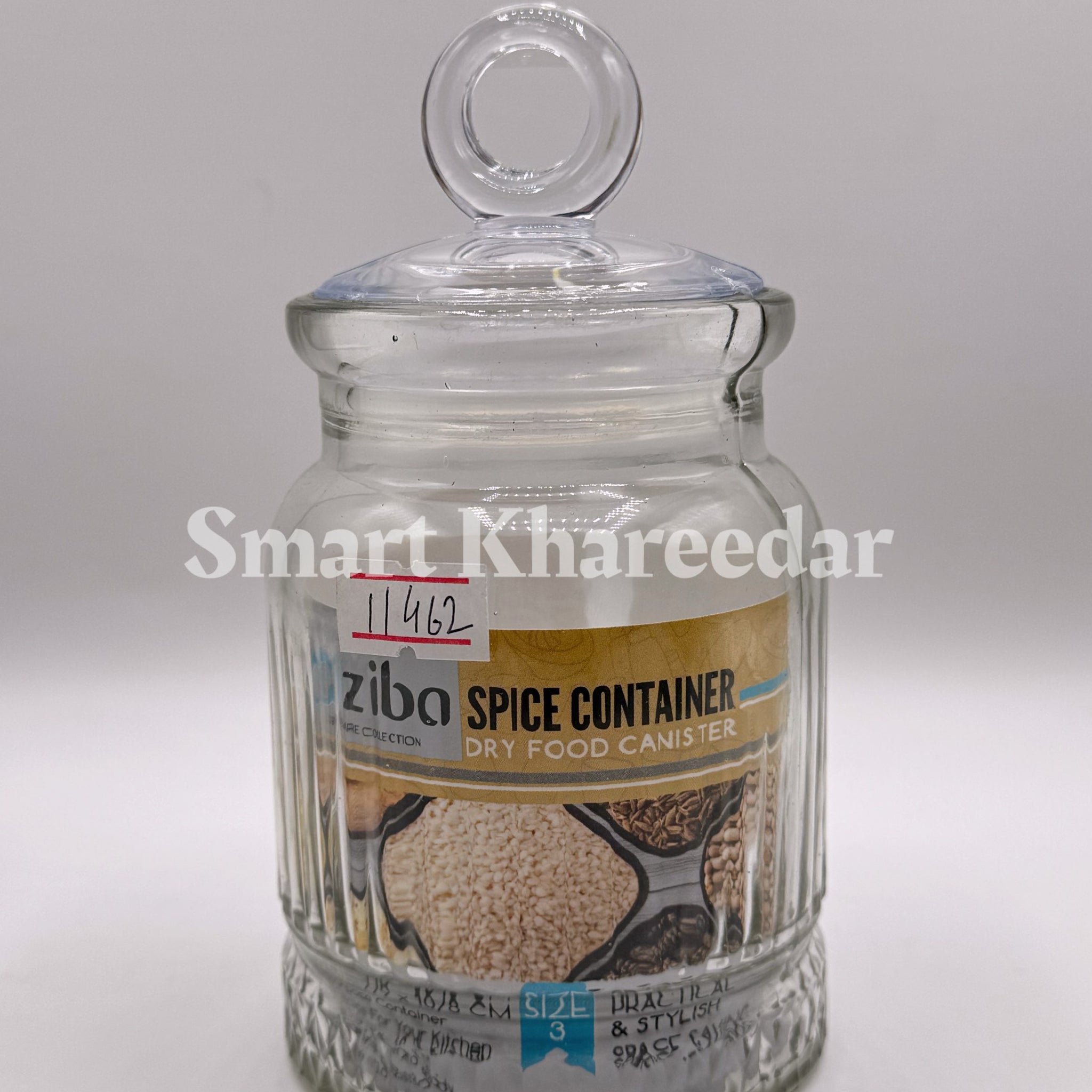 550ml Ziba Glass Canister Jar - Size 1