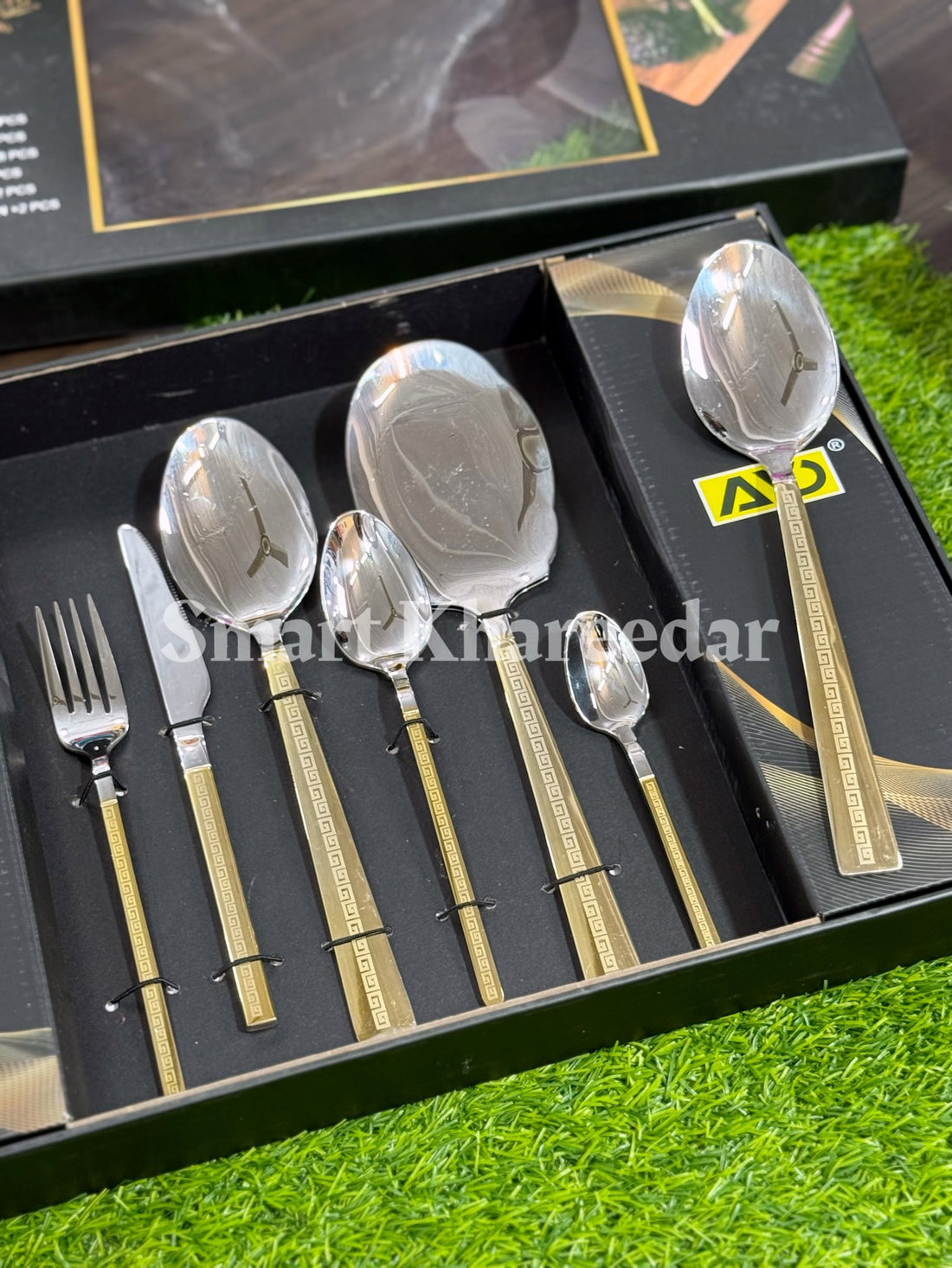 36 AYD cutlery Set with Serving Spoons - Heavy Gauge Premium Set | 8 person