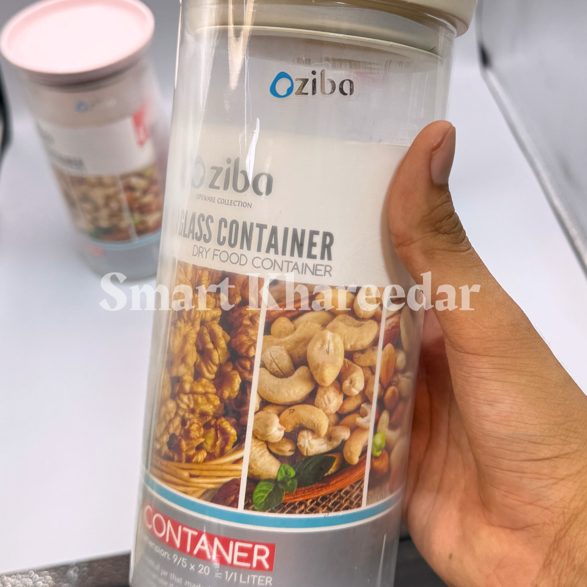 Ziba Glass Jar Airtight Lid - 1.5kg