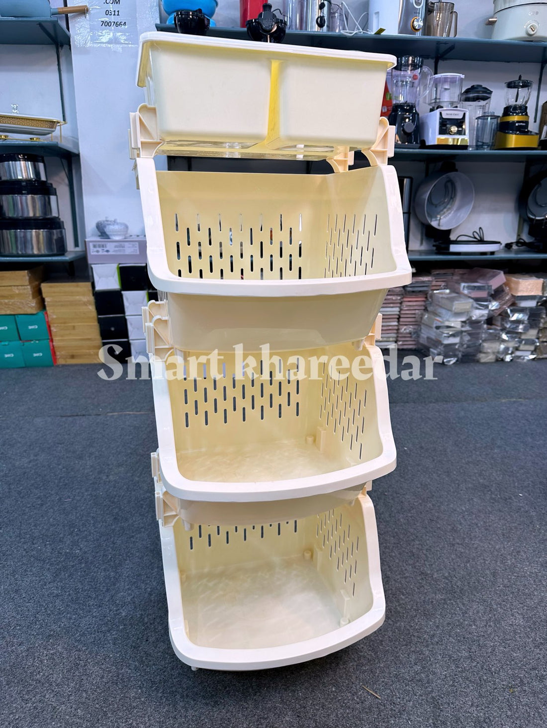 Apollo 4 Layer Kitchen Organizer Rack Trolley