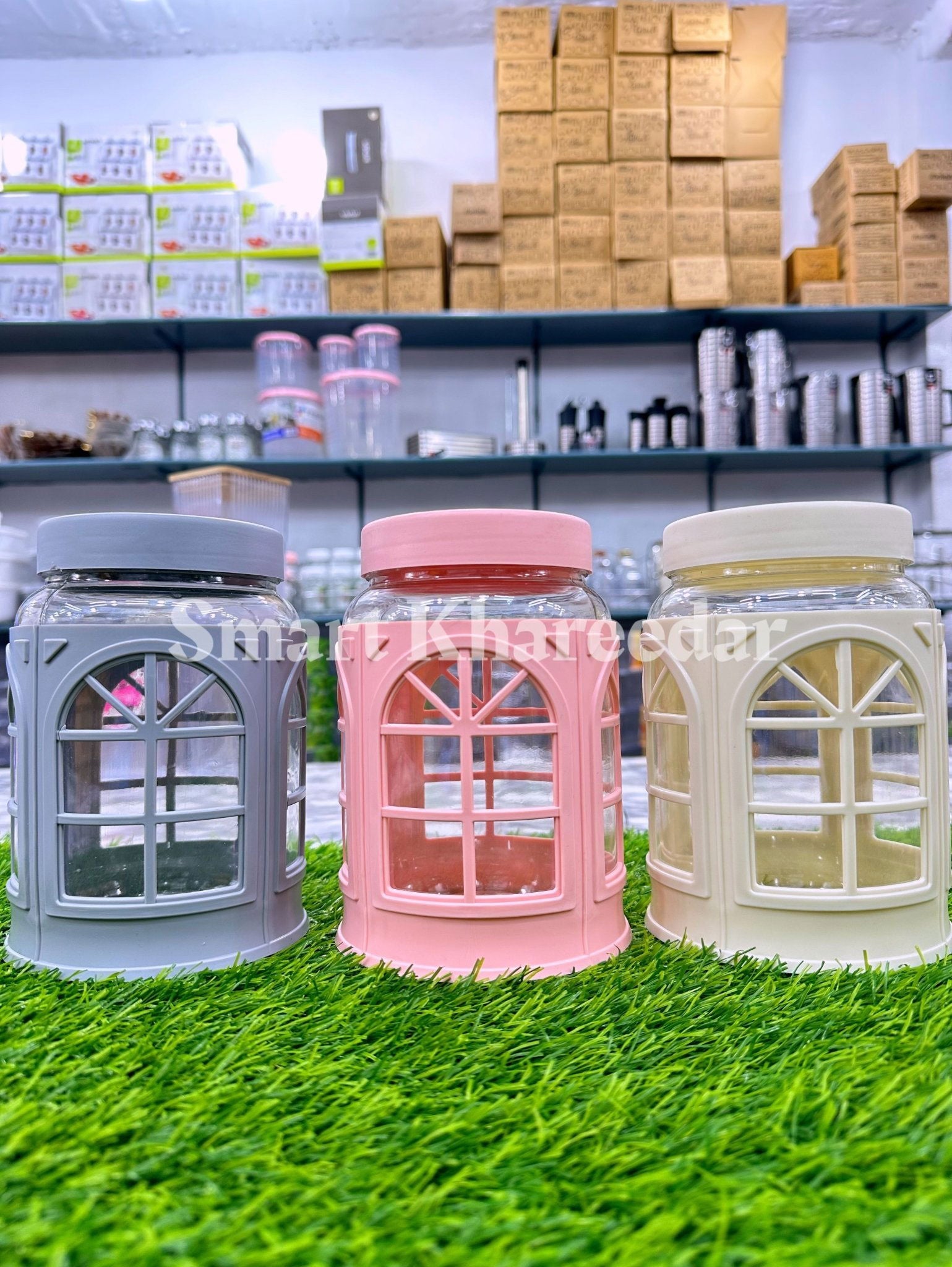 1kg Merce Plastic Window Jar - Smart Khareedar