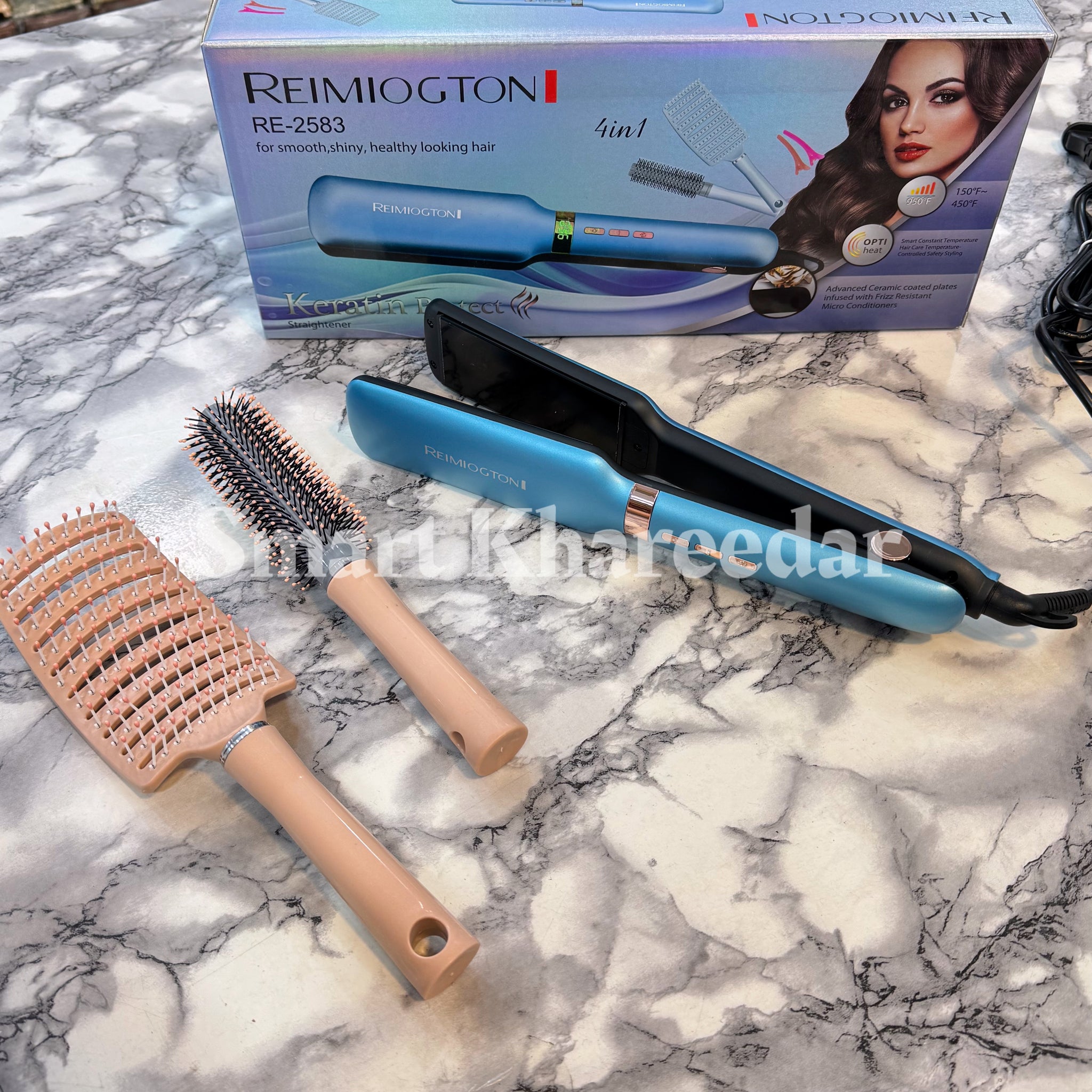 Remington RM-2583 Hair Straightener & Brush Kit 4in1