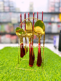 24 pcs Luxury Golden Cutlery Spoon Set [6 PERSON] - Smart Khareedar