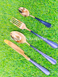 24 pcs Luxury Golden Cutlery Spoon Set [6 PERSON] - Smart Khareedar