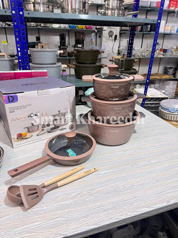 Donnor 12pc Die-Cast Diamond Cut Advance Granite Never-Sticking COOKWARE SET