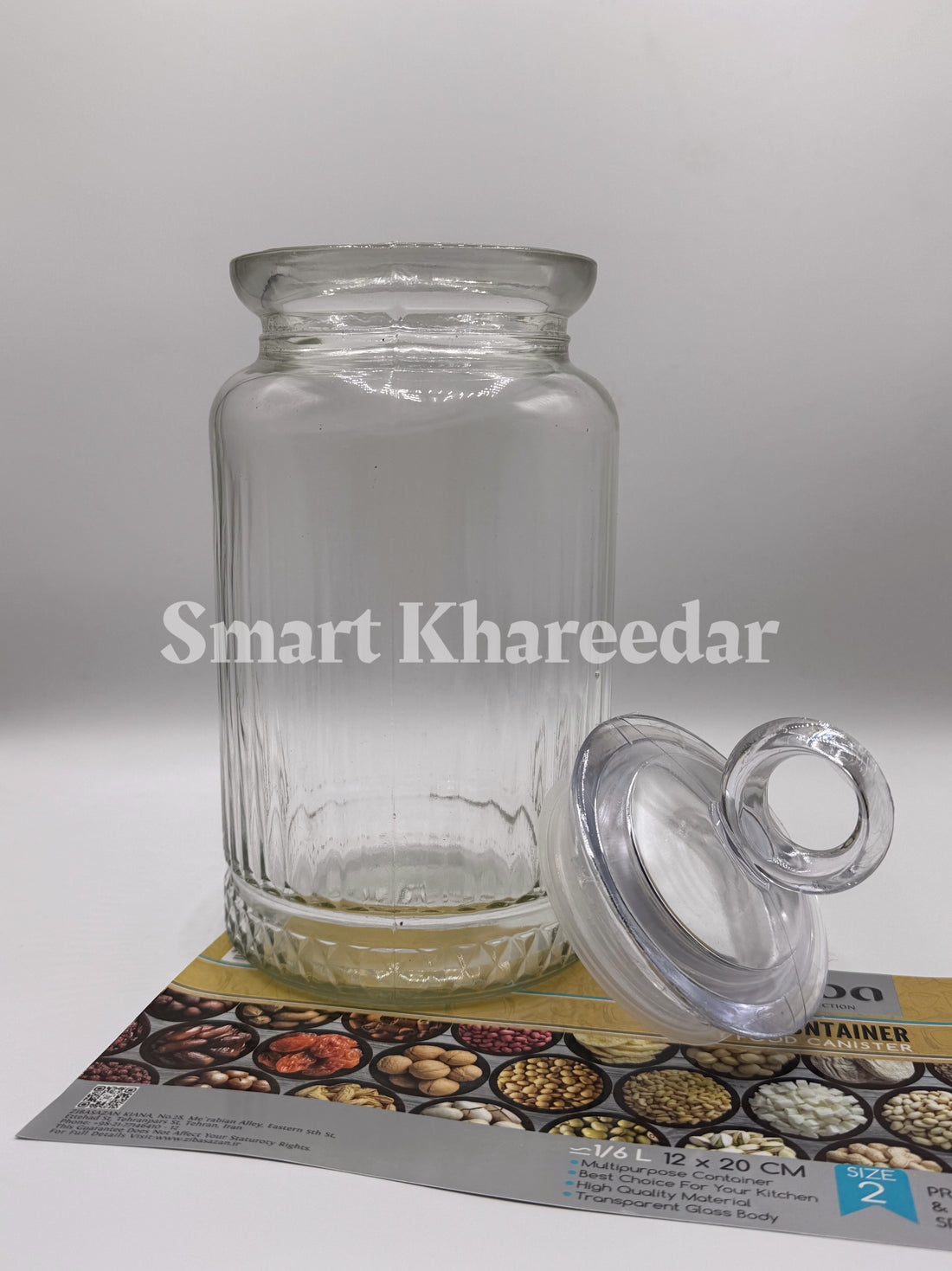 1.5kg Ziba Glass Canister Jar - Size 4