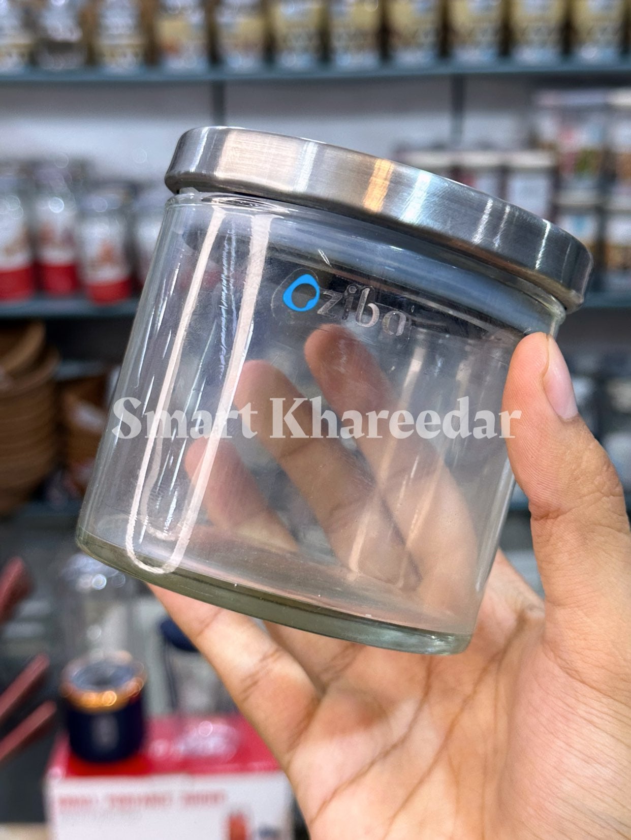 Ziba Airtight 1/2kg Glass Jar with Steel Lid