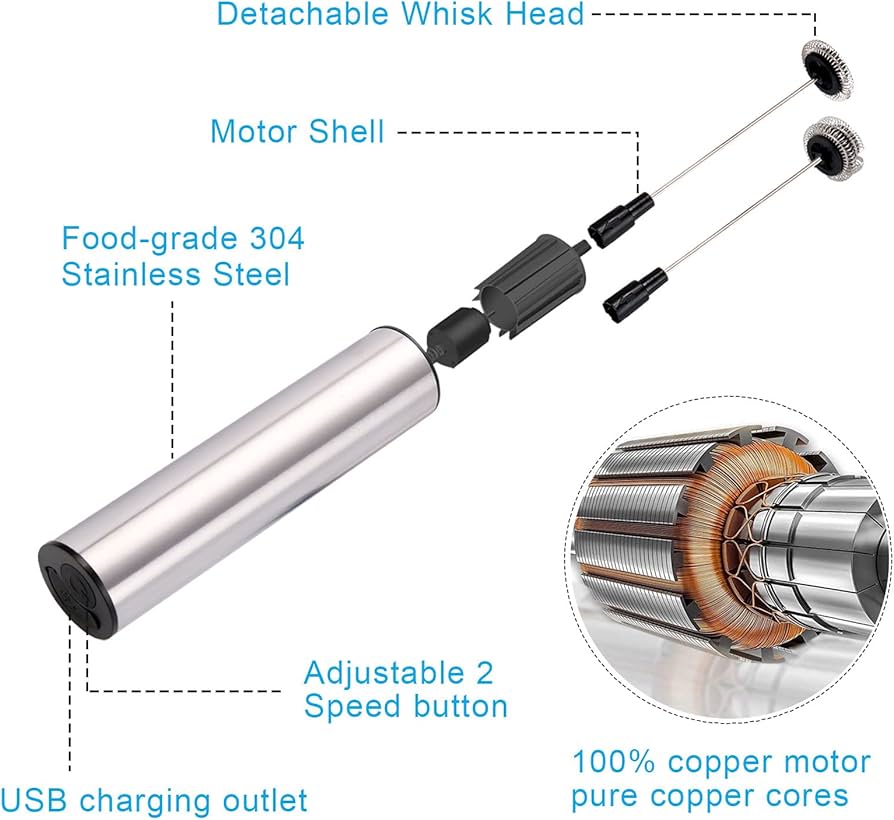 Rechargeable Coffee Foamer |Milk Beating Machine