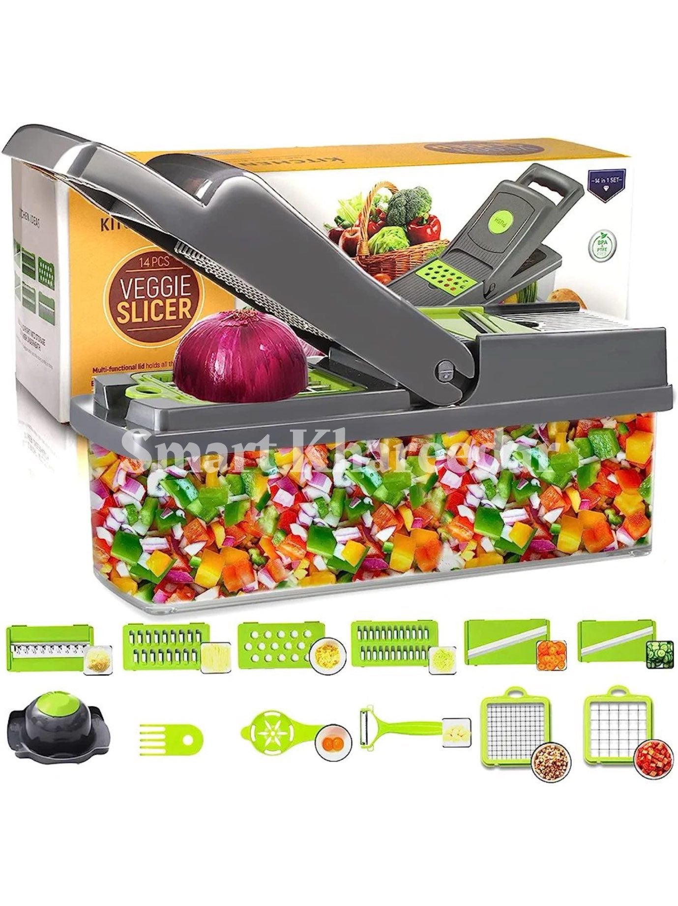 Vegetable Chopper, Onion Chopper, Mandolin Slicer, Pro 10 in 1professional food Chopper