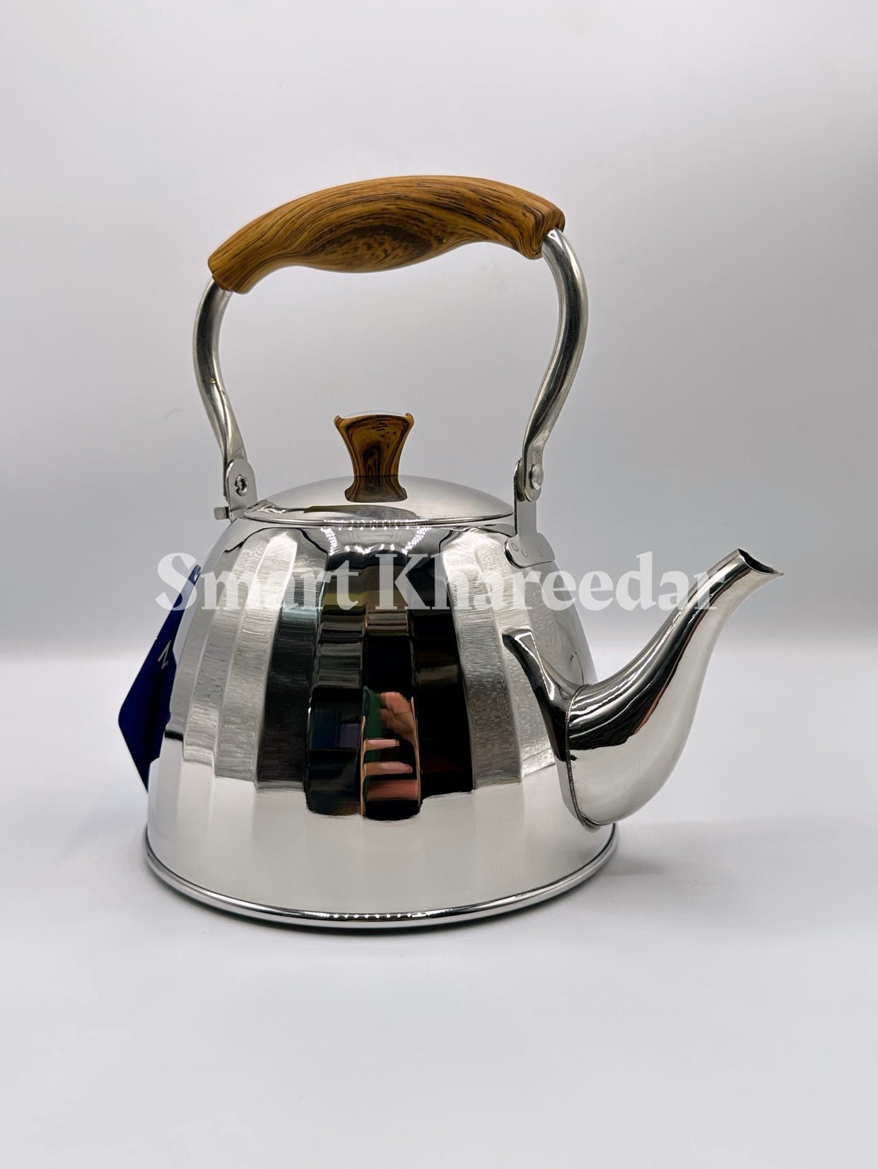 MGFR Stainless Steel Tea Kettle with Wooden Handle – 18/10 Capsule Bottom + Tea Infuser