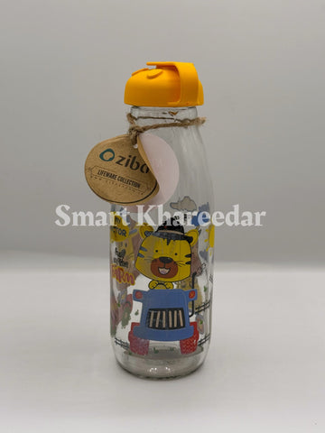 Ziba Kids Character Glass Milk Bottle - 500ml