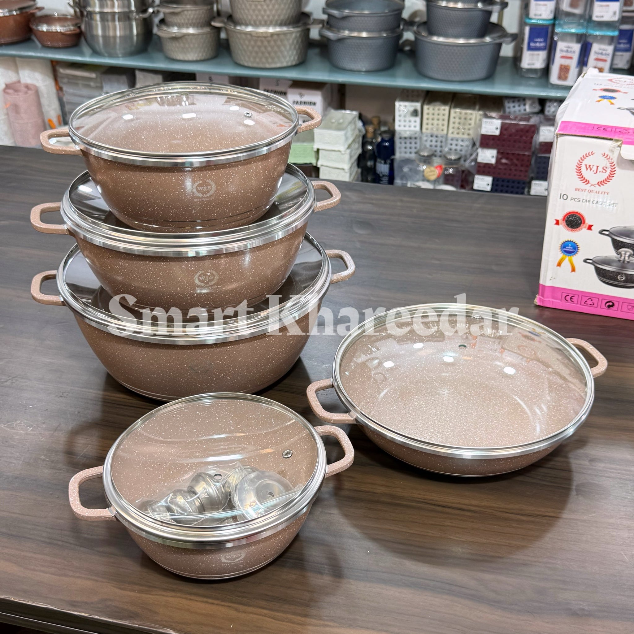 WJS 10pc Die Cast Non-Stick Cookware Set