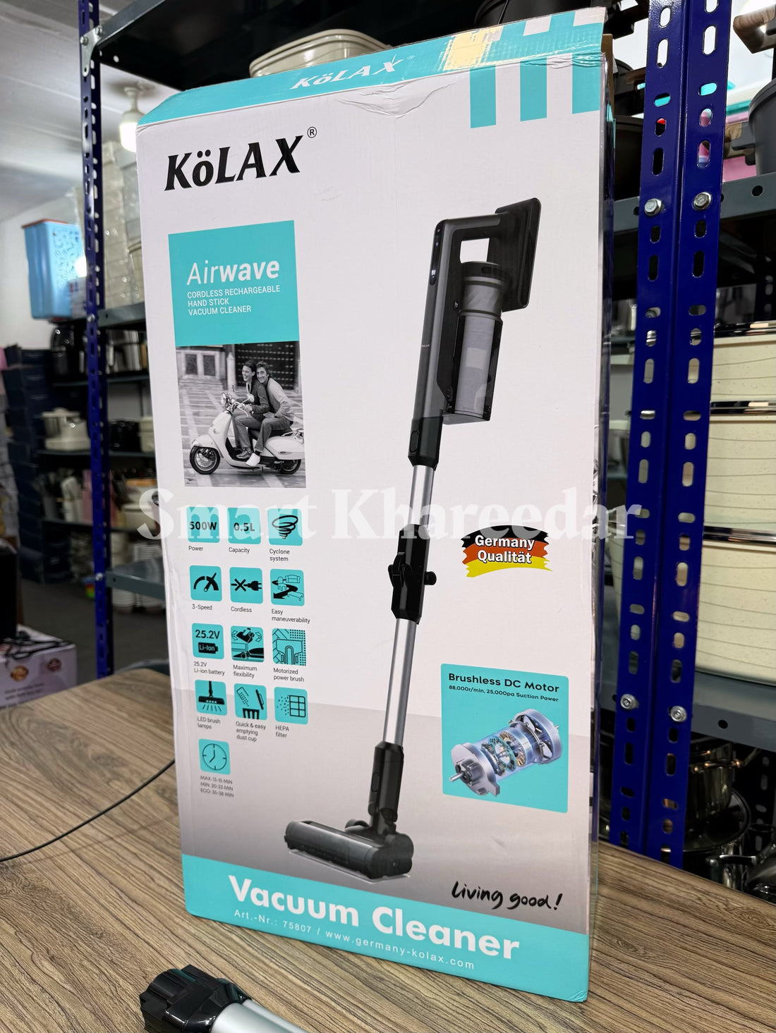Kolax German Airwave Cordless Rechargeable Hand Stick VACUUM CLEANER | 75807