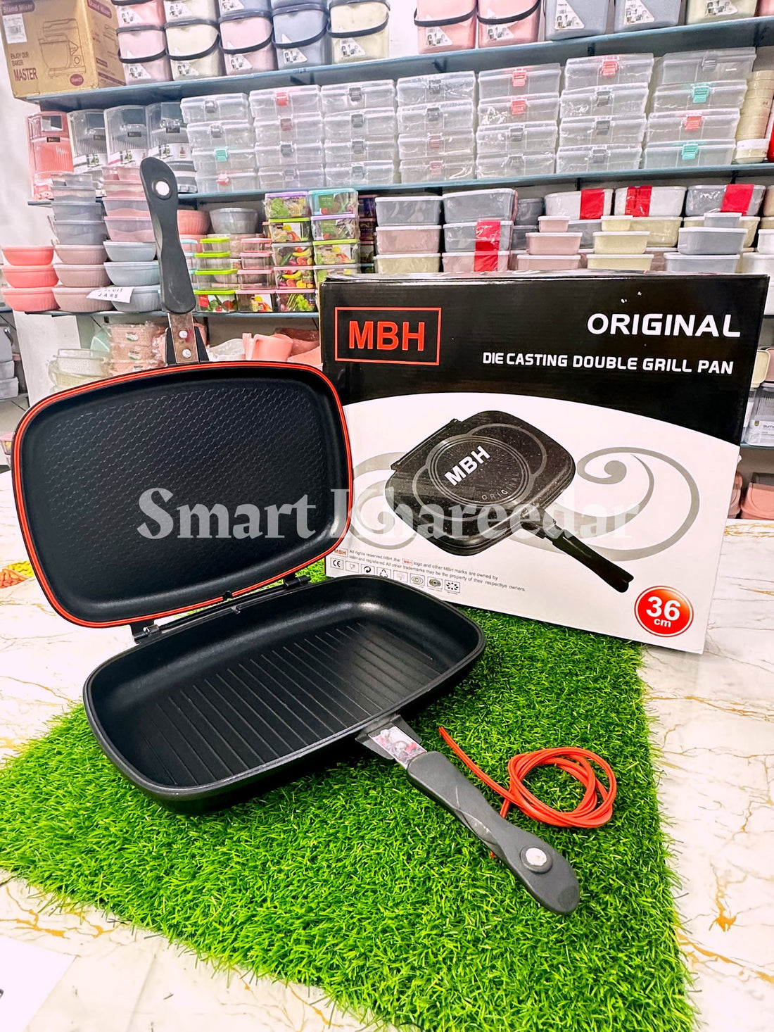 36cm Die casting Double Grill Pan - Smart Khareedar