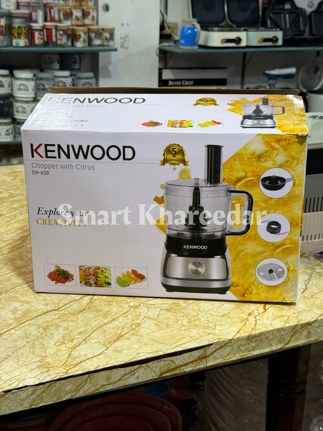 Kenwood 4in1 MultiFunctional Food Processor Chopper, Shredder, Gratter, Citrus Juicer | CH-620