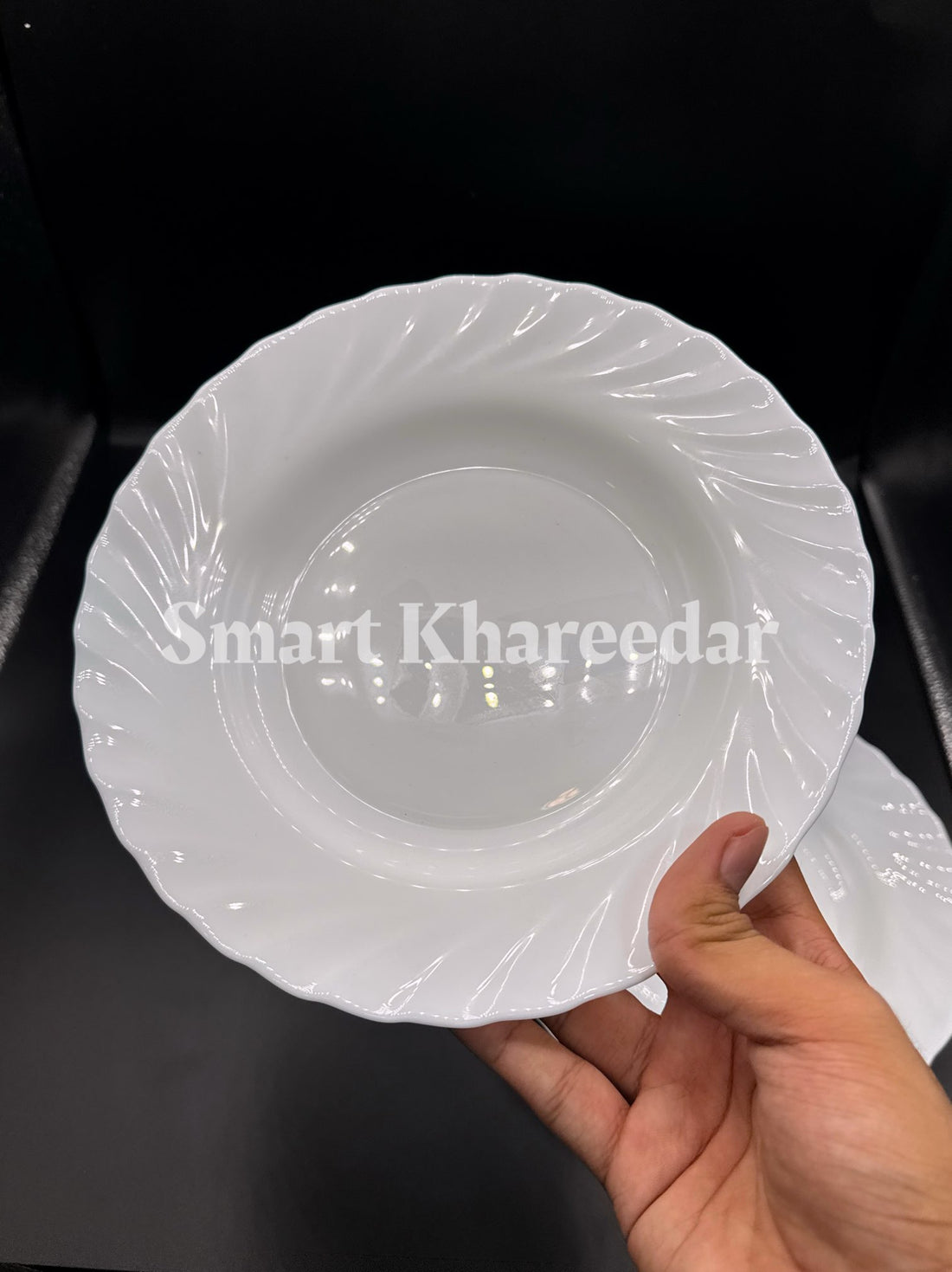 Marble Stone Soup Plate Round  - Paras Opal Salan Plate