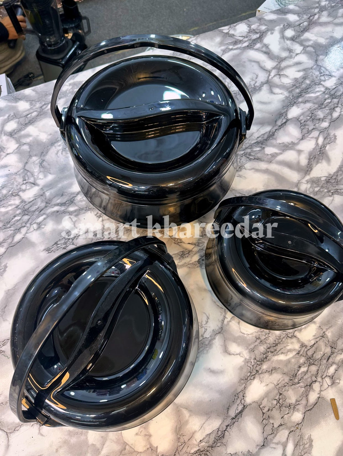 3pc Hot & Cool Black Hotpot Set