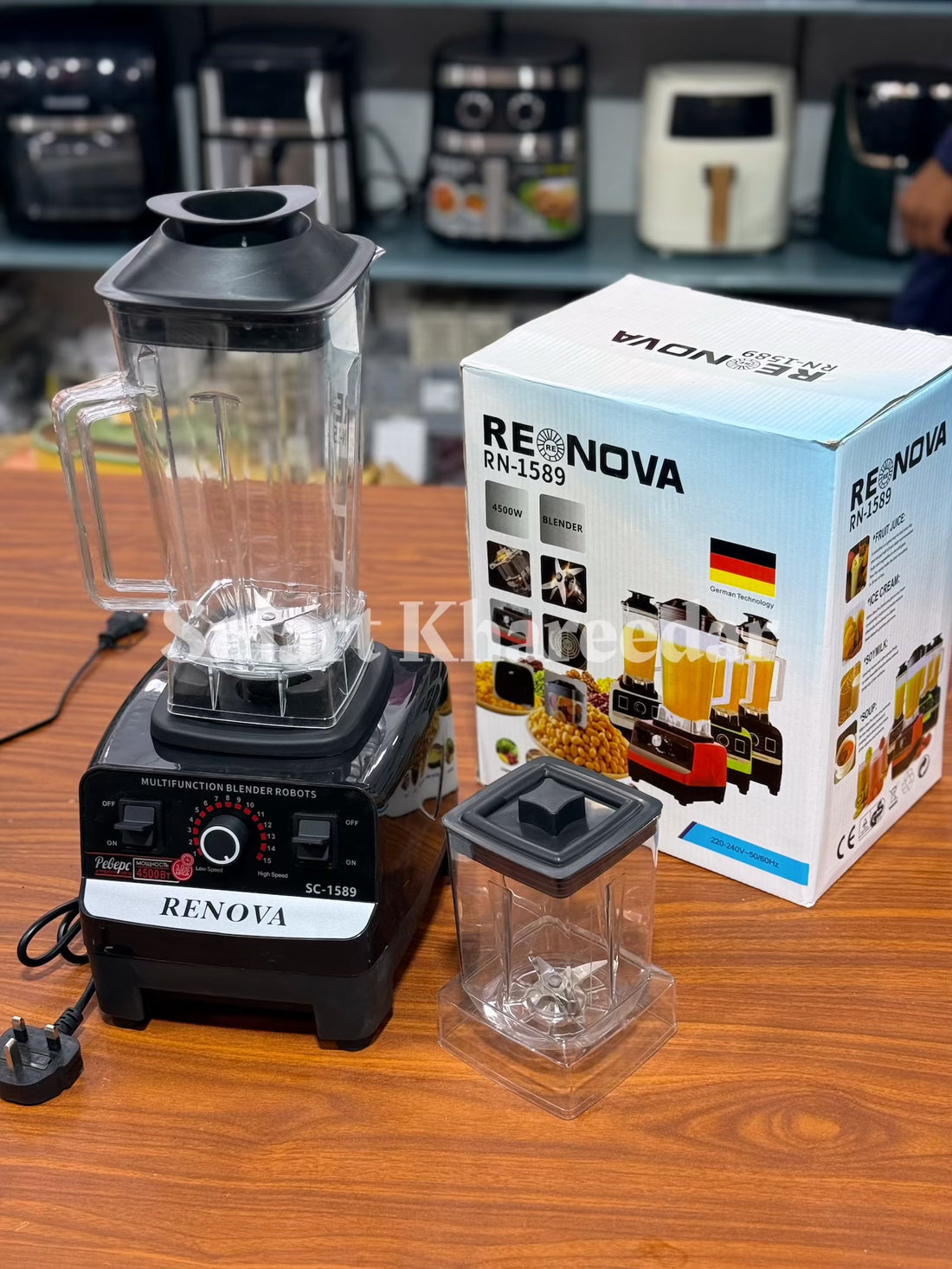 RENOVA 2in1 Electric Blender Juicer Jug with Powder Grinder RN-1589
