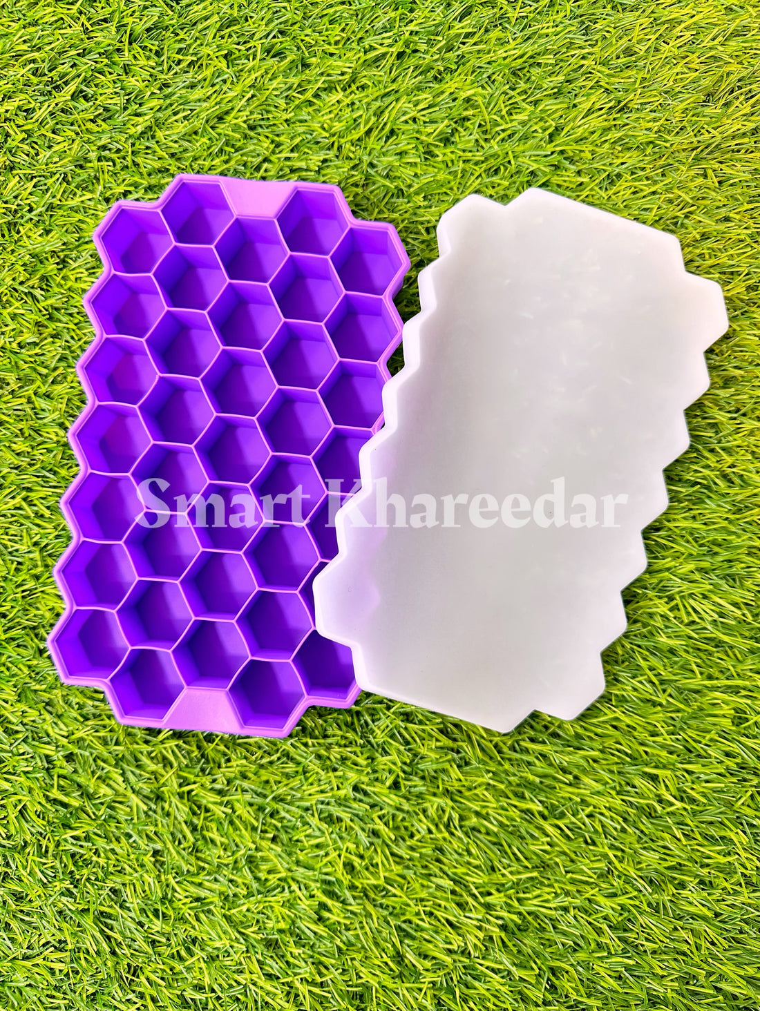 Silicone Diamond Shape Ice Cube Tray with Lid